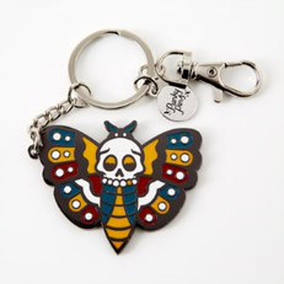 Death Head Moth Tattoo Inspired Hard Enamel Keyring // Key - Etsy Hong Kong Death Head Moth Tattoo Inspired Hard Enamel Keyring // Key - Etsy Hong Kong