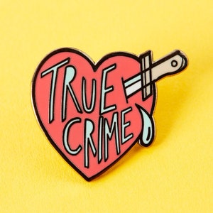 True Crime Enamel Pin // Murderino, True Crime Club, SSDGM, MFM, Murder Documentary, Crime Shows Lapel Pin Badge Brooch //