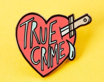 True Crime Enamel Pin // Murderino, True Crime Club, SSDGM, MFM, Murder Documentary, Crime Shows Lapel Pin Badge Brooch //