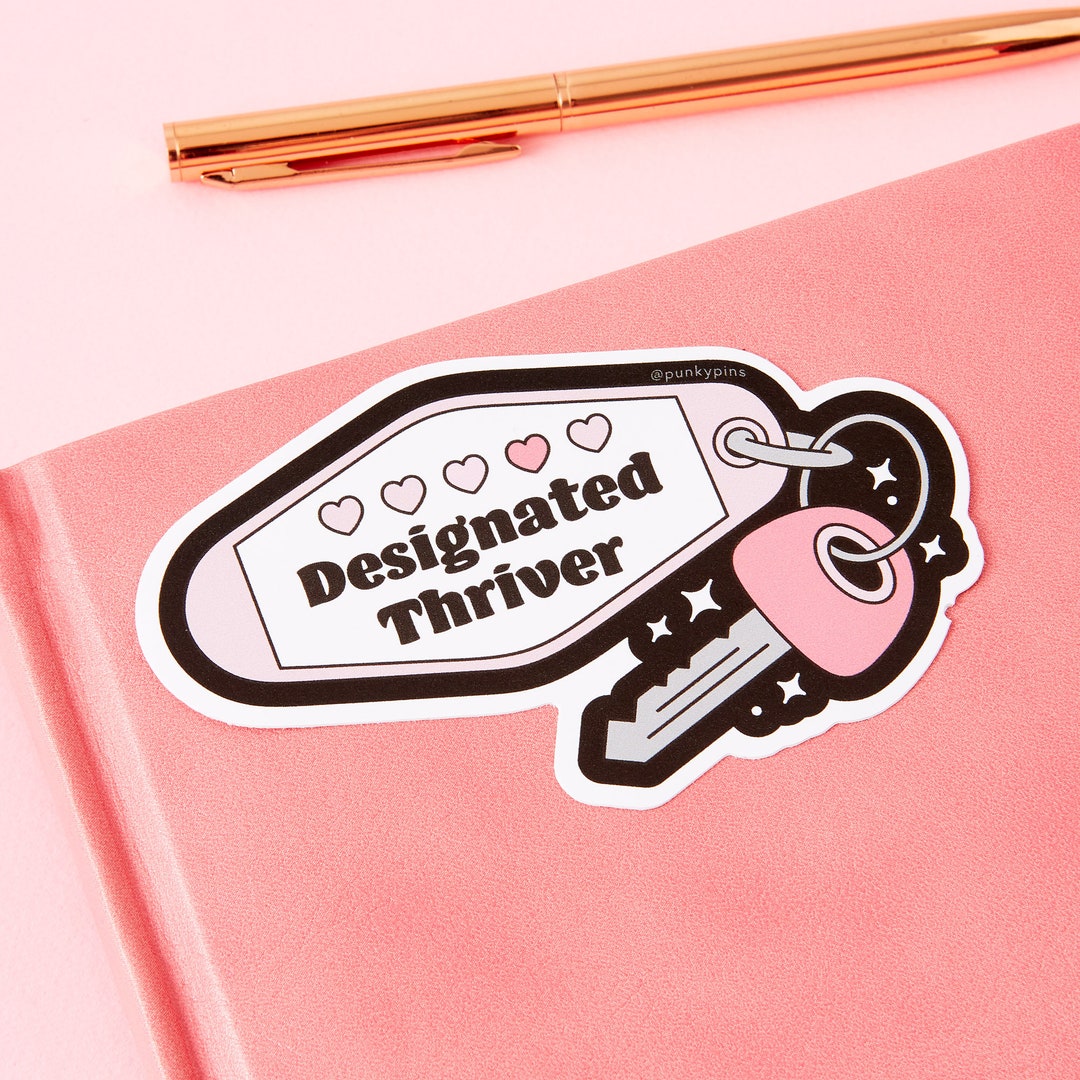 Designated Thriver Vinyl Sticker – Bold Recovery Decal for Laptops ...