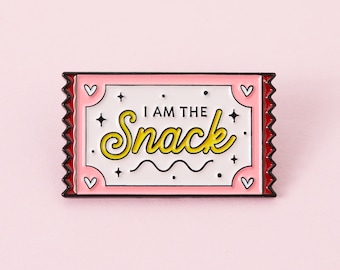 I Am The Snack Enamel Pin - Punky Pins // badge pin, distintivi, spille divertenti, spille carine nel Regno Unito