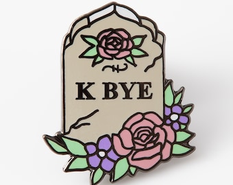 K Bye Enamel Pin - Punky Pins // pin badge, badges, Cute Pins in the UK