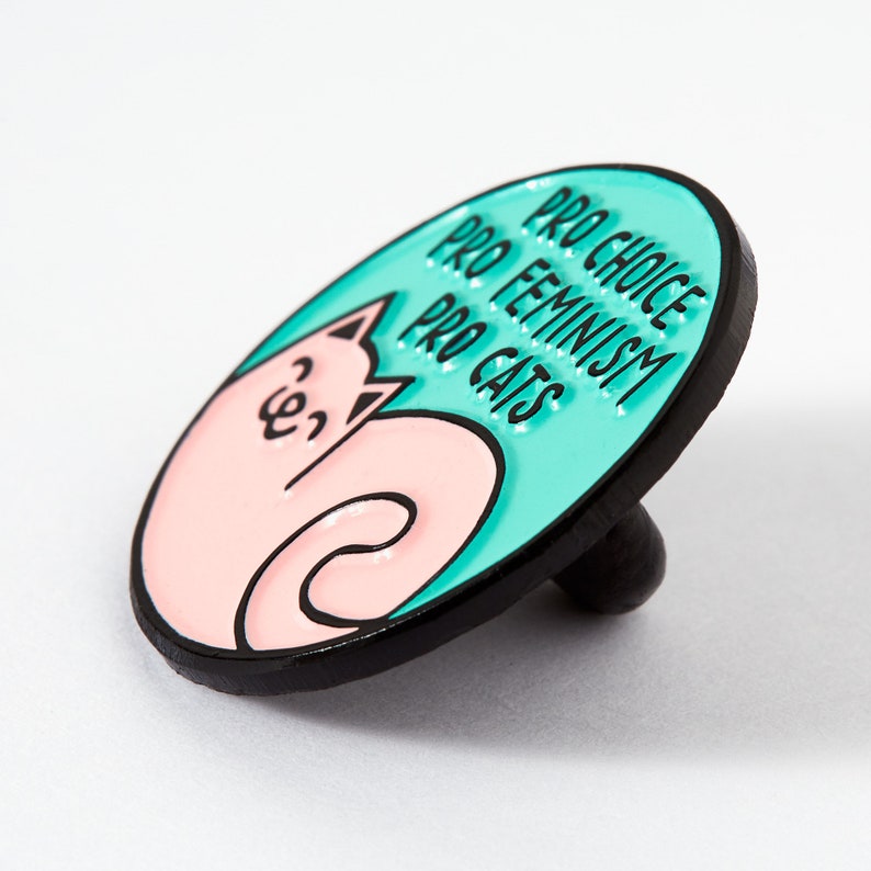 Pro Cats Enamel Pin // lapel pins, feminism, Pro choice pin, feminism pin badge image 4