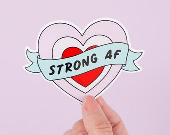 Strong AF Vinyl Aufkleber // Laptop Aufkleber // Die cut