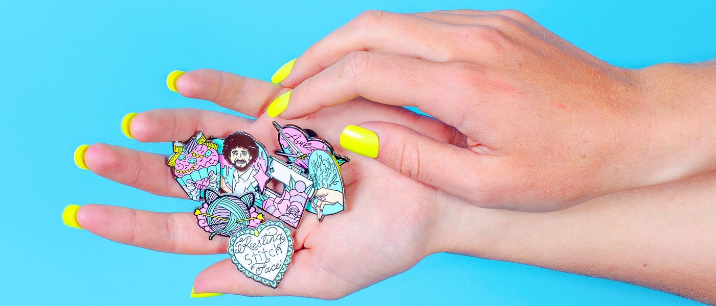 Sewing Machine Pin Badge // Stitching Sewing Enamel Pin Etsy