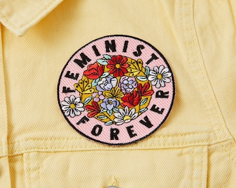 Parche termoadhesivo Feminist Forever // Insignia bordada // Parche para chaqueta // Parche para espalda