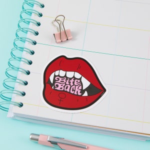 Bite Back Vinyl Sticker // Laptop stickers // Die cut