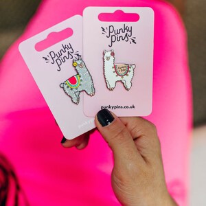 Karma Llama Enamel Pin // Kawaii Llama Pin Badge // Punky Pins - Etsy