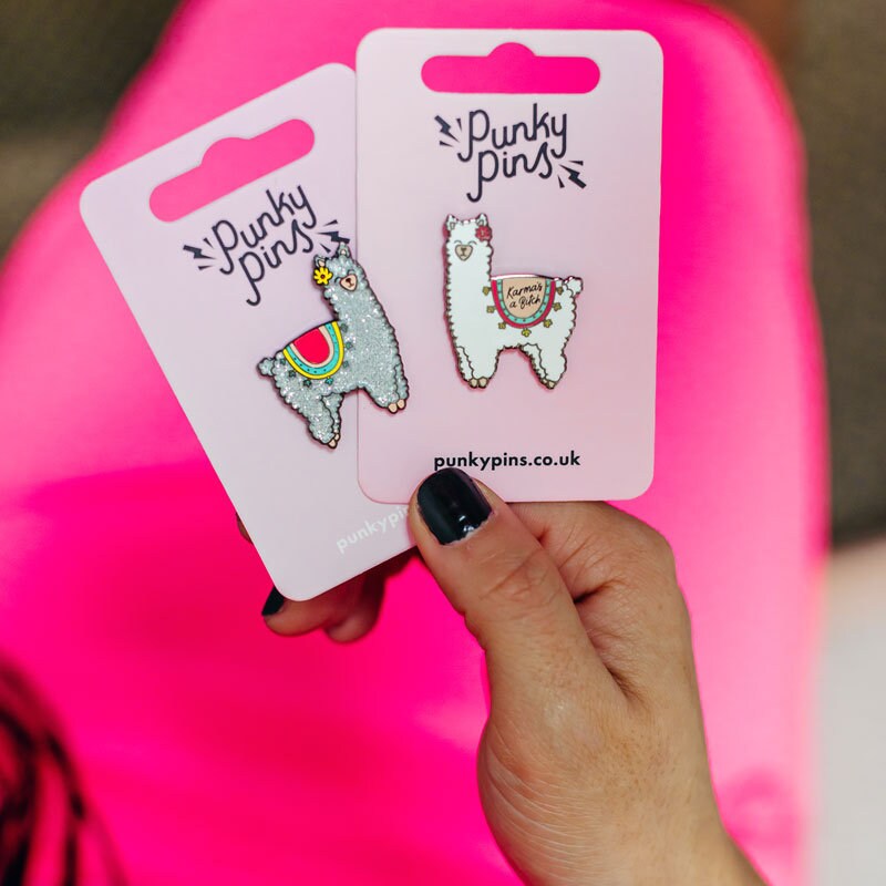 Karma Llama Enamel Pin // Kawaii Llama Pin Badge // Punky Pins - Etsy