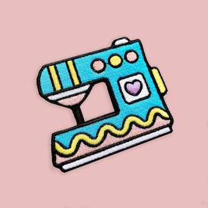 Máquina de costura Ferro bordado em remendo // Remendo pastel // Remendo de jaqueta DIY // Remendo artesanal artesanal