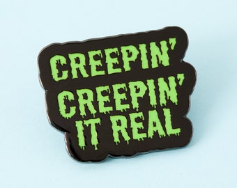 Creepin' It Real Enamel Pin - Punky Pins // pin badge, distintivi, spille divertenti, spille carine nel Regno Unito