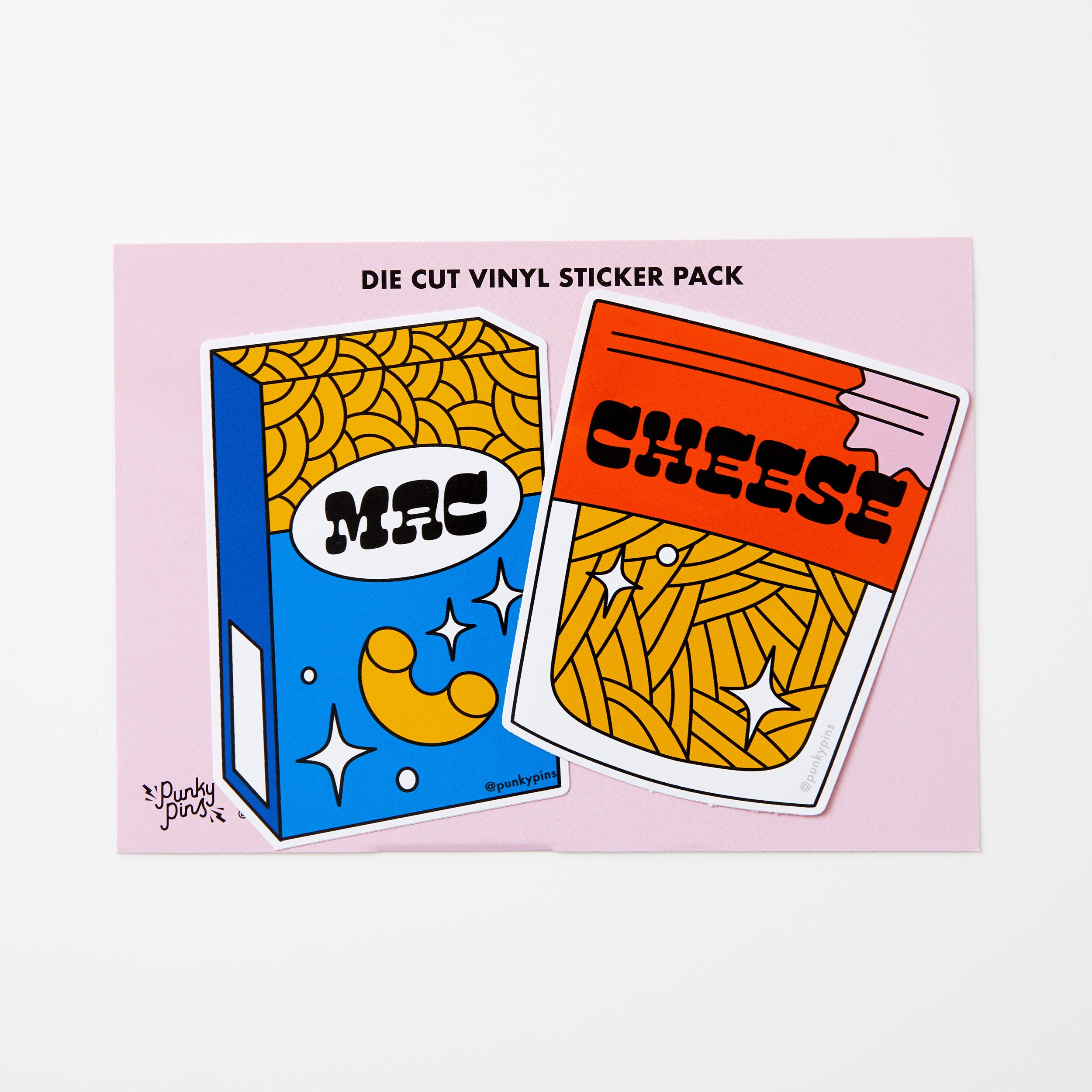 Mac & Cheese 2x Vinyl Sticker Pack – Food Laptop and Journal