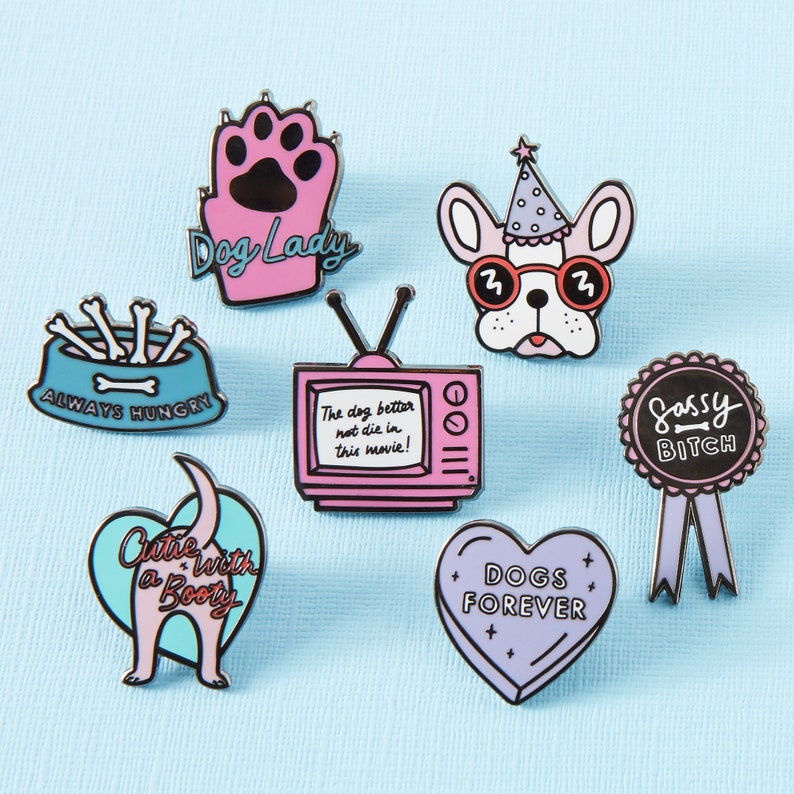 Dogs Forever Enamel Pin // Dog Lover Gift Lapel Pin Badge // Etsy