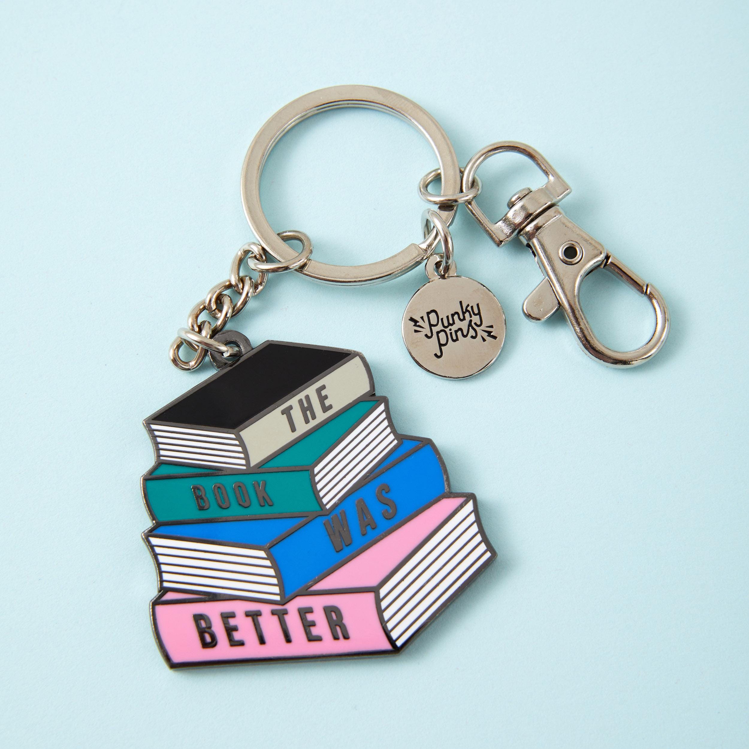 Book Keyring The Book Was Better Enamel Keyring/keychains // Book Key Ring, Key ...