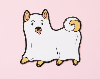 Ghost Dog Vinyl Sticker // Laptop stickers // Die cut