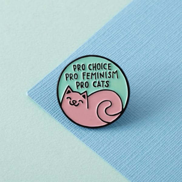 Pro Cats Émail Pin // épinglettes, féminisme, épinglette Pro Choice, badge d’épingle féministe