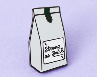 Strong AF Enamel Pin - Punky Pins // pin badge, badges, Funny pins, Cute Pins in the UK