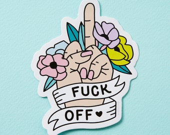 Middle Finger Sticker - Etsy UK