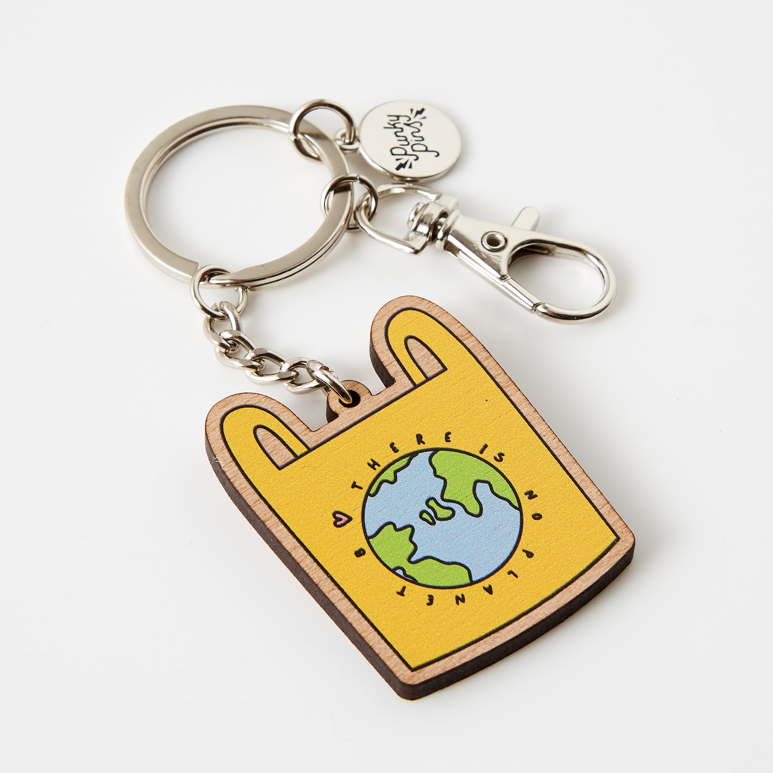 No Planet B Wooden Eco Keyring // Key Chain // Eco Friendly