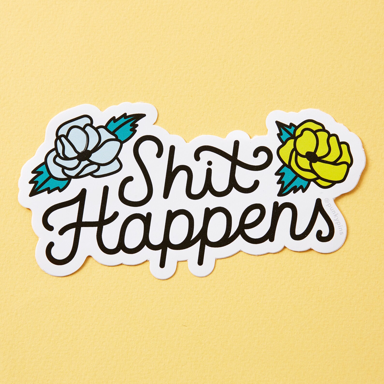 Sit Happens Large Vinyl Sticker // Adult Stickers // Swearing Etsy UK