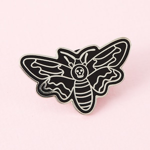 Death Head Moth Enamel Pin - Punky Pins // pin badge, badges, Funny pins, Cute Pins in the UK