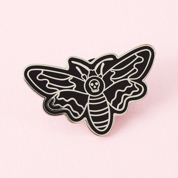 Death Head Moth Enamel Pin - Punky Pins // pin badge, badges, Funny pins, Cute Pins in the UK