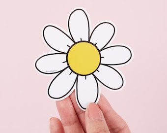 Daisy Vinyl Sticker // Laptop stickers // Die cut