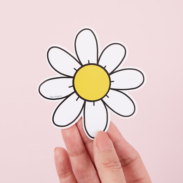 Daisy Vinyl Sticker // Laptopstickers // Gestanst