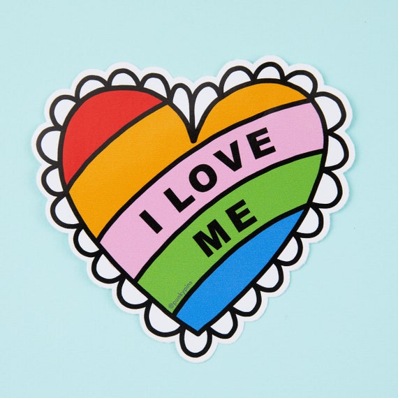 I Love Me ビニールステッカー // ラップトップステッカー 