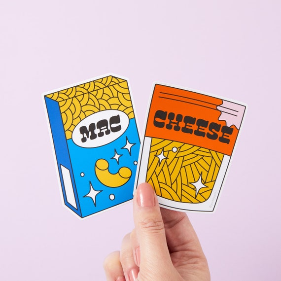 Mac & Cheese 2x Vinyl Sticker Pack – Food Laptop and Journal