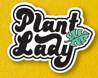 Plant Lady Die-Cut Vinyl Aufkleber für Laptops, Wasserflaschen & mehr