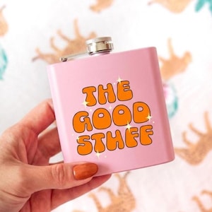 The Good Stuff Rosa Flachmann - Edelstahl 6oz