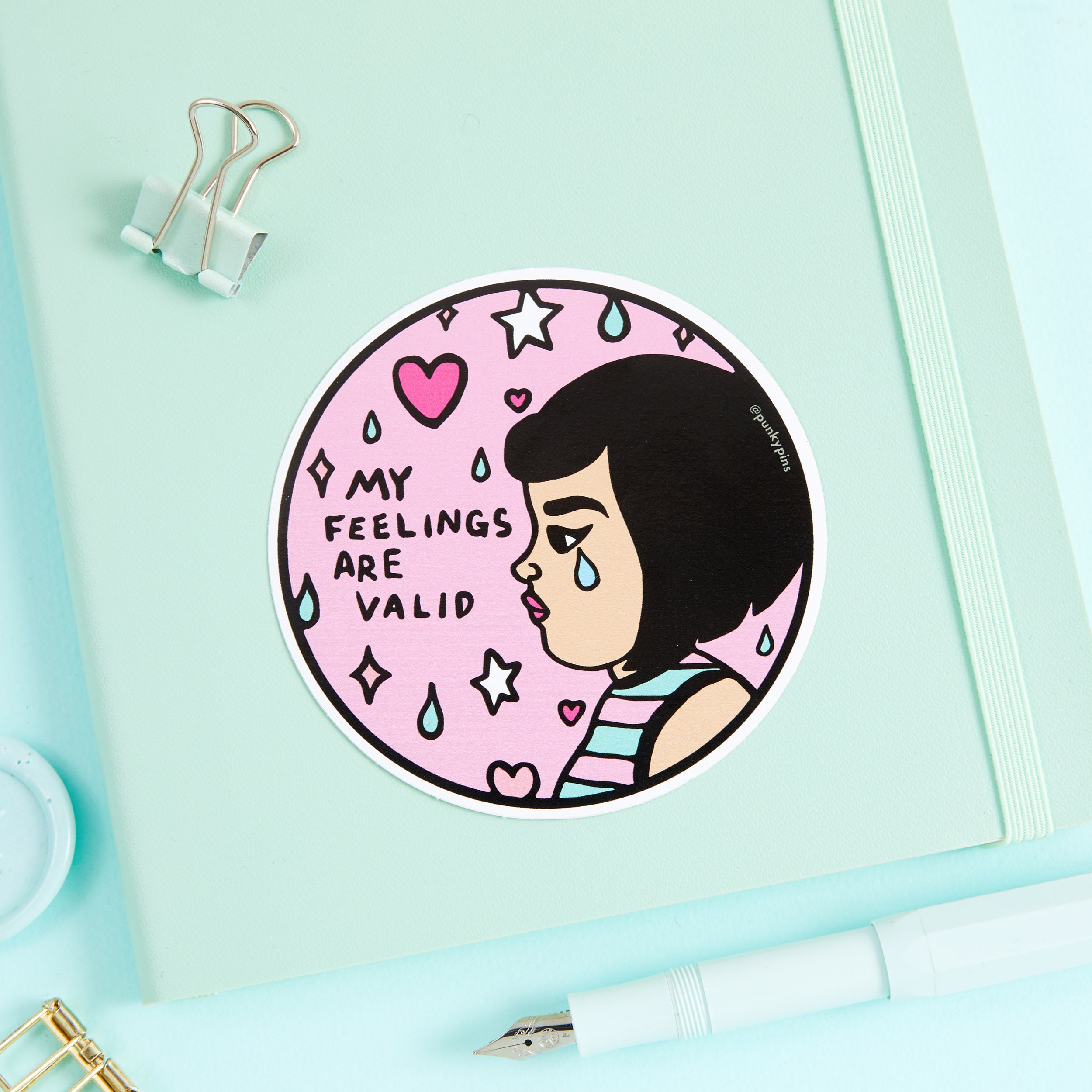 Craft Supplies & Tools Paper, Party & Kids Crying is Self Care Sticker ...