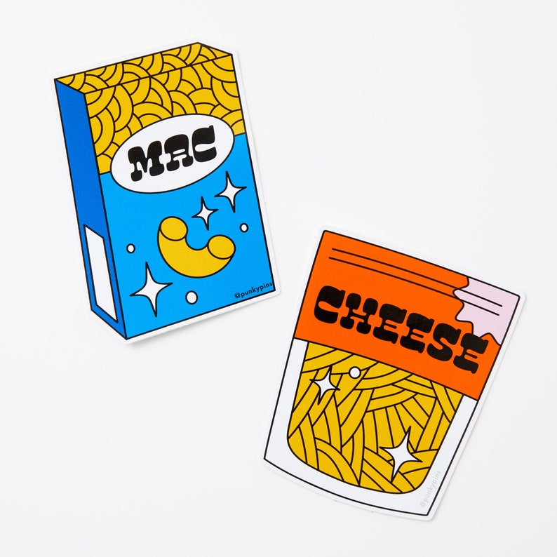 Mac & Cheese 2x Vinyl Sticker Pack – Food Laptop and Journal Decals - Etsy
