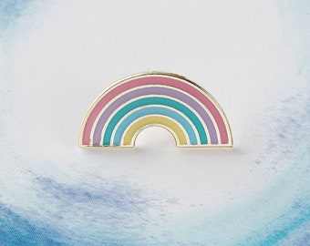 Pastel Rainbow Pin // Pastel Rainbow enamel pin, pastel enamel pin, rainbow, cute