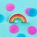 Rainbow Enamel Pin // Rainbow lapel pin, pride, LGBT, retro//EP007 