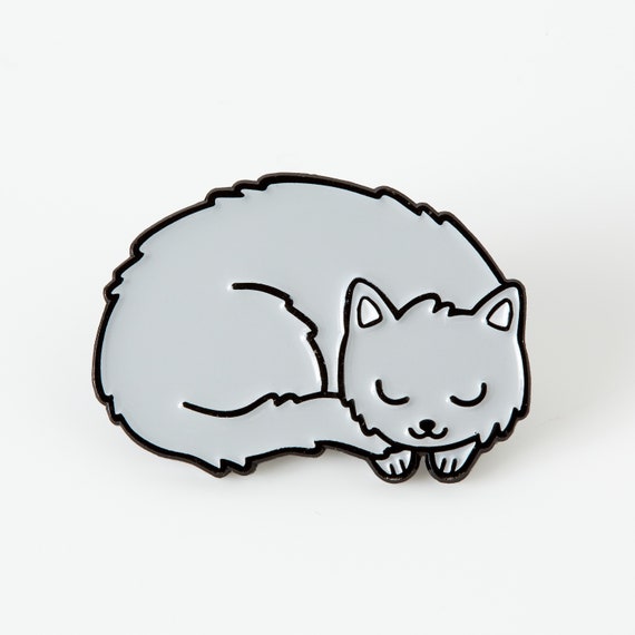 MSPC Cat Enamel Pin Many Cute Designs of Cat Pins for Cat lovers, Women's, Size: Work Hard for Cat, Grey Type