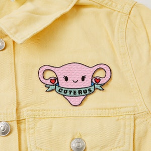 Toppa termoadesiva Cuterus Uterus // Stemma ricamato // toppa sulla giacca // toppa sul retro