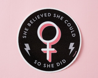 She Believed Decal Etsy Uk