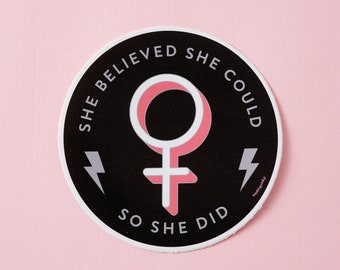 She Believed Decal Etsy Uk