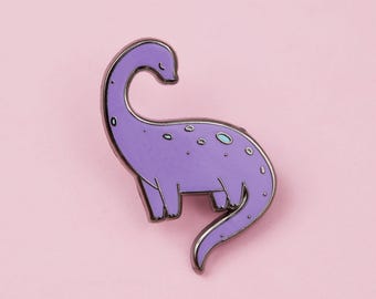 Diplodocus Dinosaur Enamel Pin - Punky Pins // pin badge, badges, Funny pins, Cute Pins in the UK