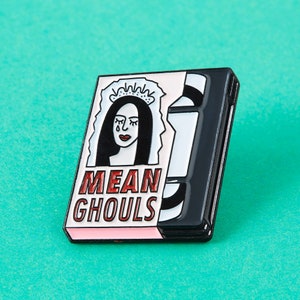 Mean Ghouls Enamel Pin // Halloween Lapel Pin Badge / VHS/Pop Culture Brooch // Mean Girls, Fetch, We Wear Pink