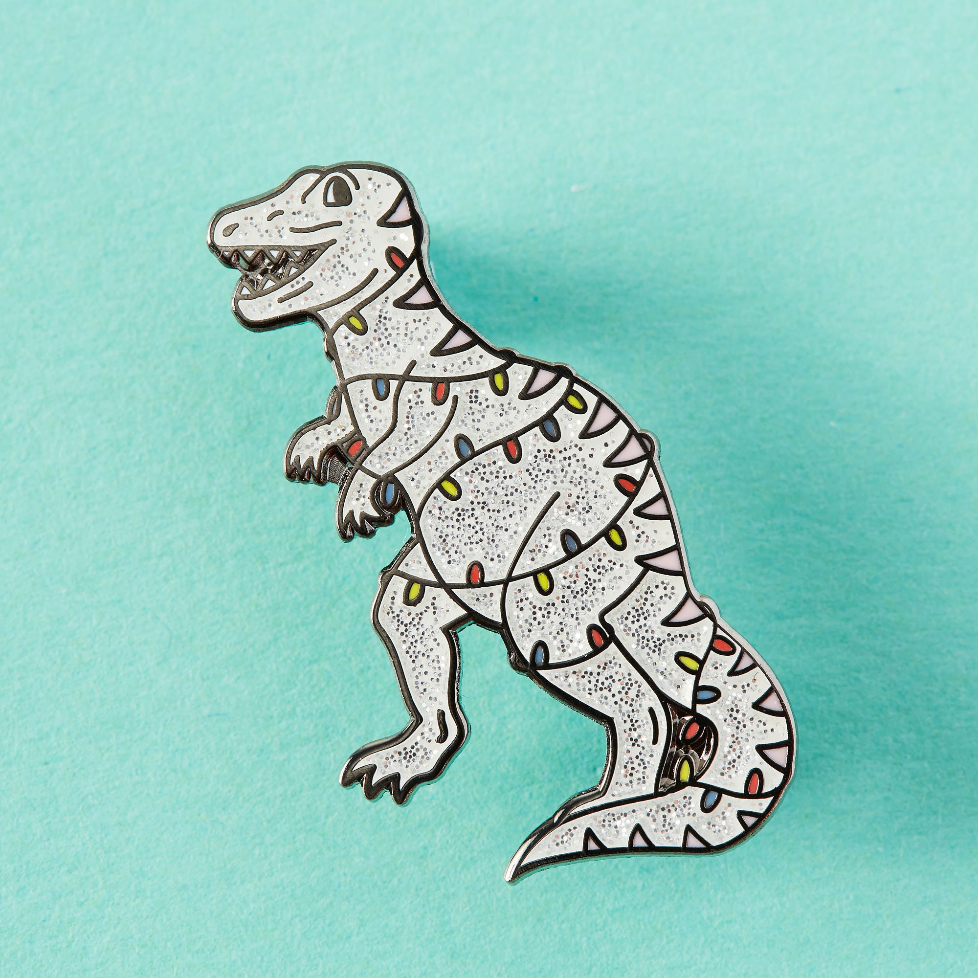 Cute Little Dino Loves Milk - Cute Dinosaur - Pin