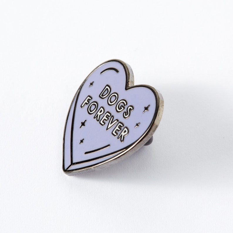 Dogs Forever Enamel Pin // Dog Lover Gift Lapel Pin Badge // Etsy