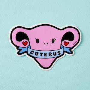 Adesivo in vinile Cuterus Uterus // Adesivo per laptop // Adesivo // Decalcomania in vinile