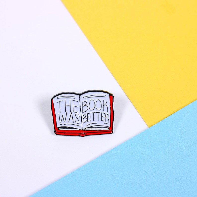 The Book Was Better Enamel Pin with clutch back // EP103 image 2