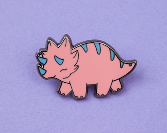 Triceratops Dinosaur Enamel Pin - Punky Pins // pin badge, badges, Funny pins, Cute Pins in the UK