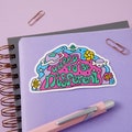 Happy To Be Different Vinyl Sticker \/\/ laptop sticker \/\/ Retro decal \/\/ Die cut stickers product logo