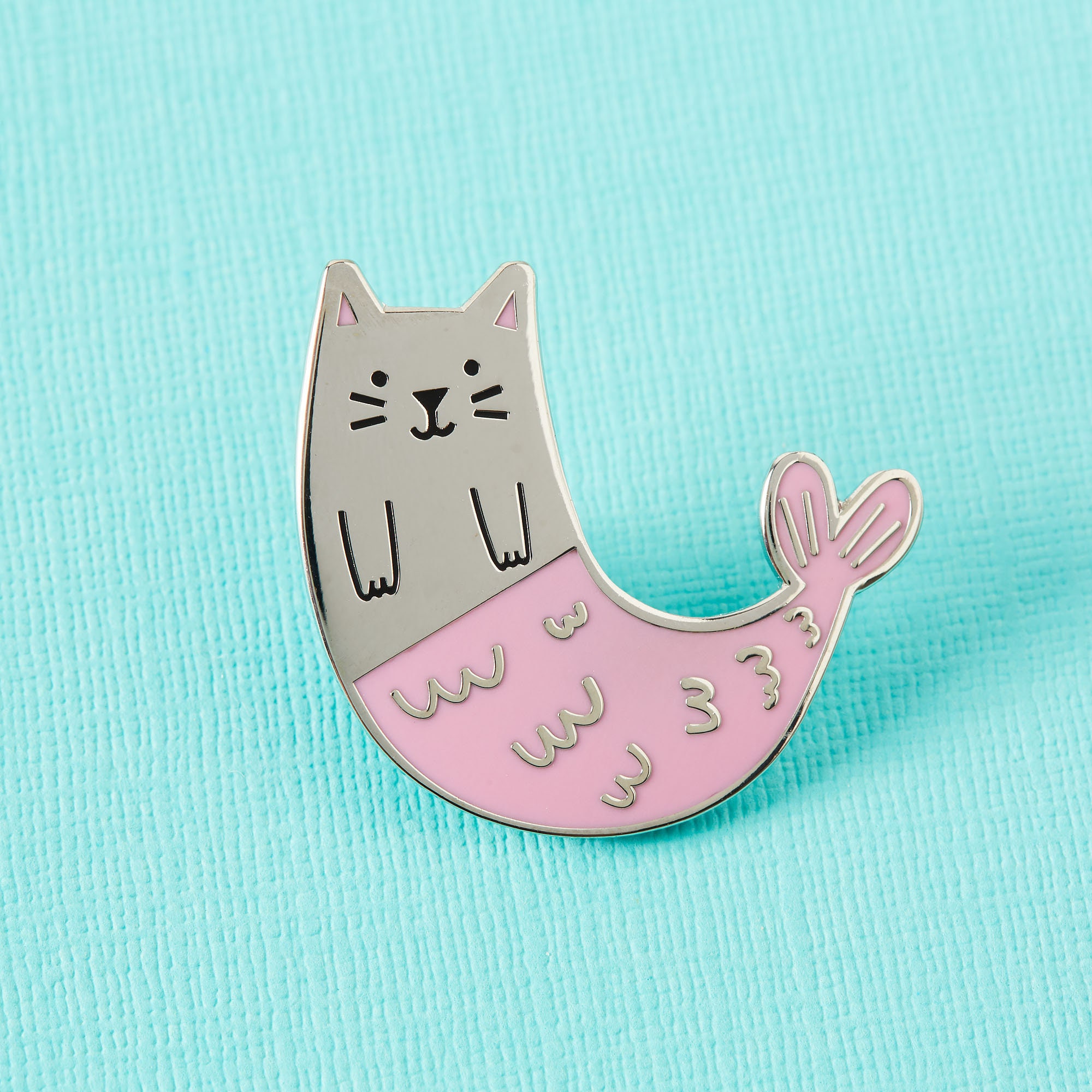 Purrmaid Enamel Pin // Kawaii Cat Mermaid Lapel Pin Badge // Mercat pin // Cat Gift, Cat Mama // Punky Pins