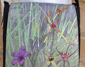 Margaret River Orchids Media Bag, messenger bag, carry all, shouler bag, unisex